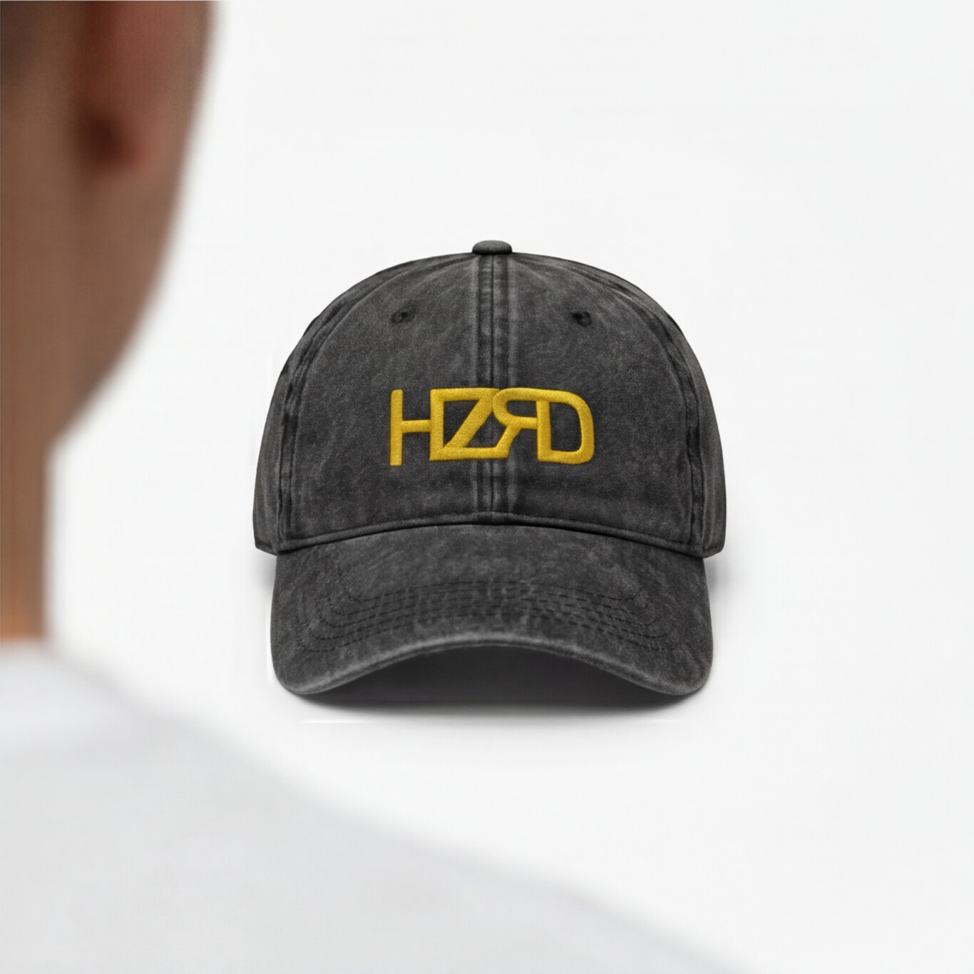 HZRD Washed Cap Black