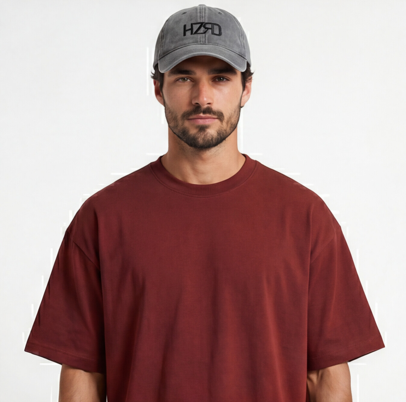 HZRD Oversized Tee - Wine Red